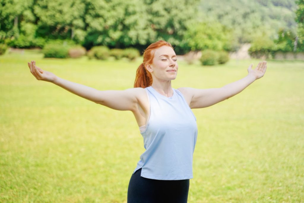 woman in the park