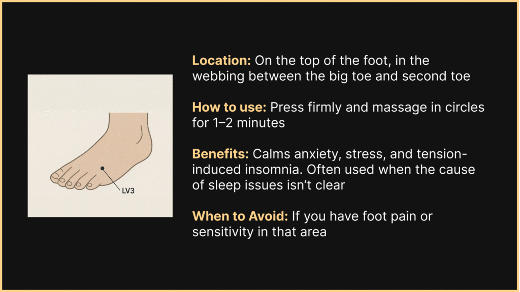 lv3 acupressure for sleep