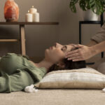 Relaxation therapy session.