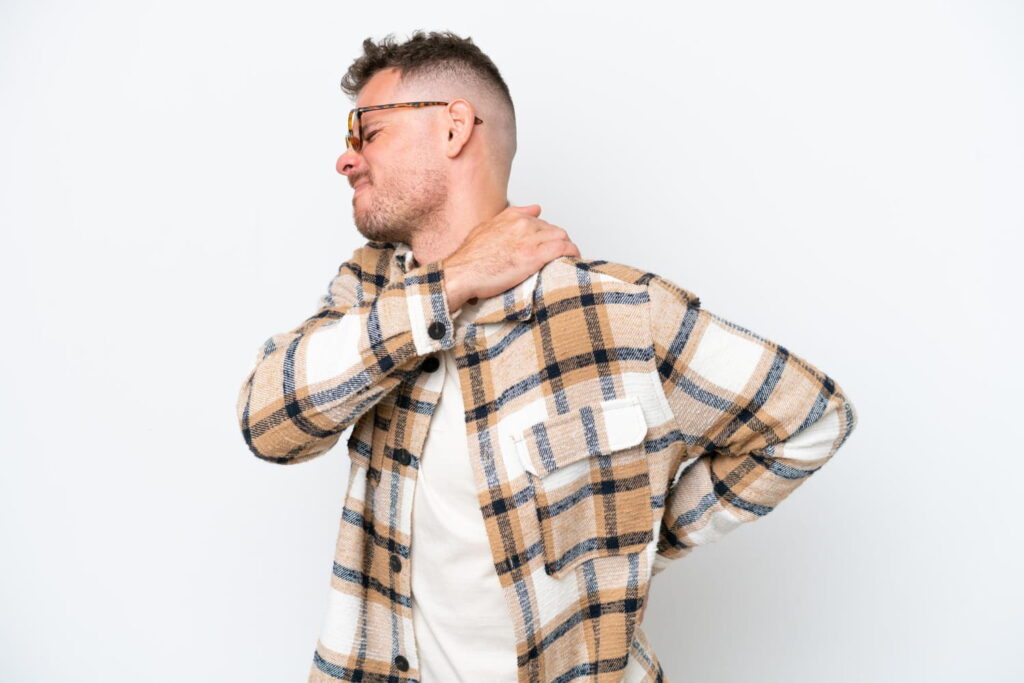 Man with neck pain