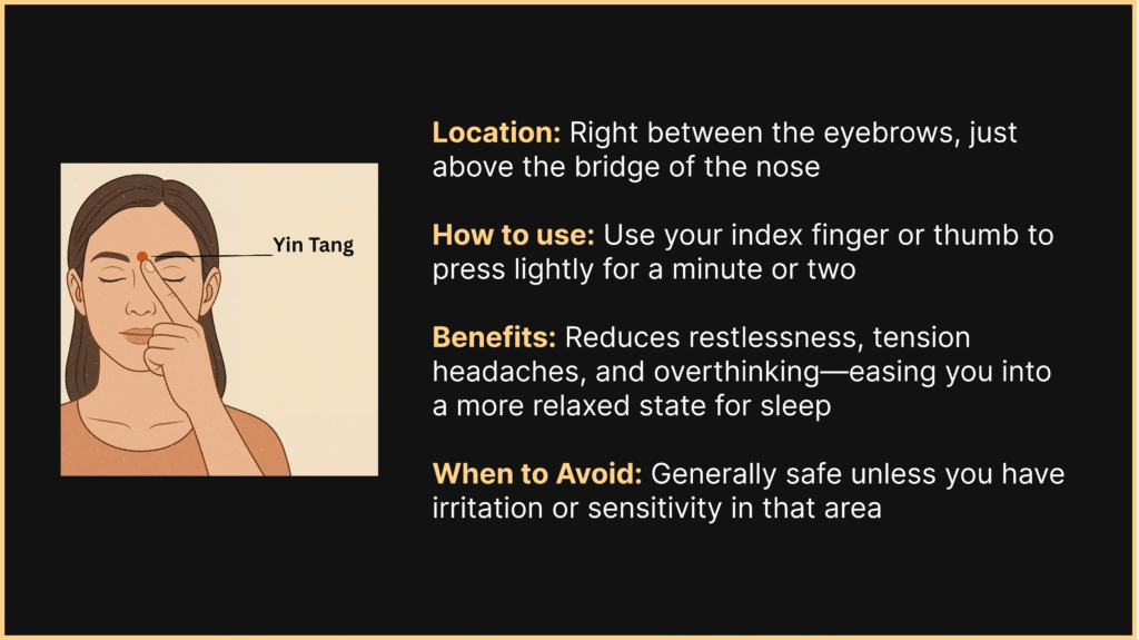 yin tang acupressure for sleep